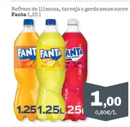 Sorli FANTA Refresc de llimona, taronja o gerds sense sucre oferta