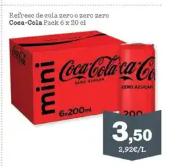Sorli COCA=COLA Refresc de cola zero o zero zero oferta