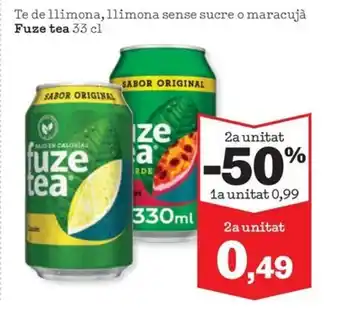 Sorli FUZE TEA Te de llimona, llimona sense sucre o maracujá oferta