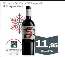 Sorli 5 FINQUES Vi negre Perelada DO Empordà oferta