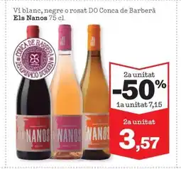 Sorli ELS NANOS Vi blanc, negre o rosat DO Conca de Barberà oferta