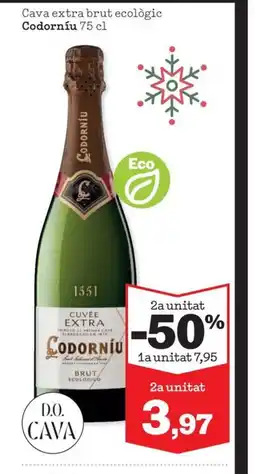Sorli CODORNÍU Cava extra brut ecològic oferta