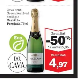 Sorli CASTILLO PERELADA Cava brut Green Festival ecològic oferta