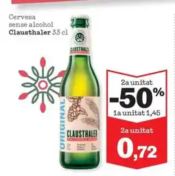 Sorli CLAUSTHALER Cervesa sense alcohol oferta