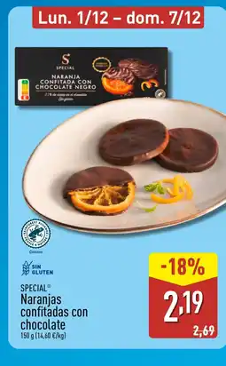 ALDI SPECIAL Naranjas confitadas con chocolate oferta