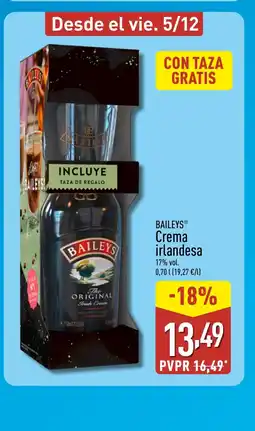 ALDI BAILEYS Crema irlandesa oferta