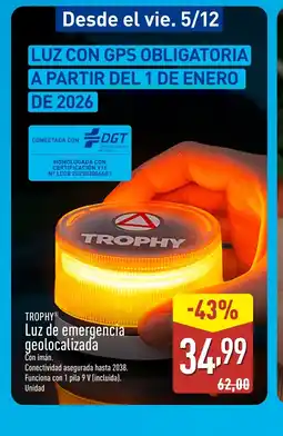 ALDI TROPHY Luz de emergencia geolocalizada oferta