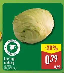 ALDI Lechuga iceberg oferta