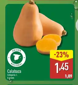 ALDI Calabaza oferta