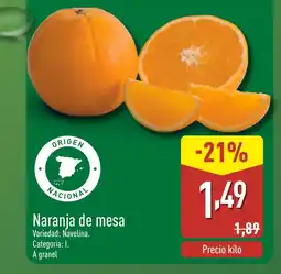 ALDI Naranja de mesa oferta