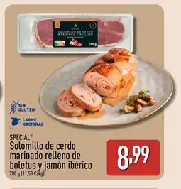 ALDI SPECIAL Solomillo de cerdo marinado relleno de boletus y jamón ibérico oferta