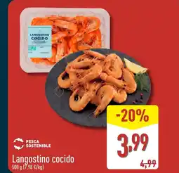 ALDI Langostino cocido oferta