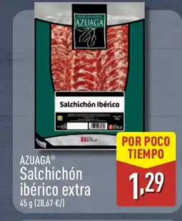 ALDI AZUAGA Salchichón ibérico extra oferta