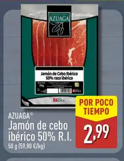 ALDI AZUAGA Jamón de Cebo Ibérico 50% raza ibérica oferta