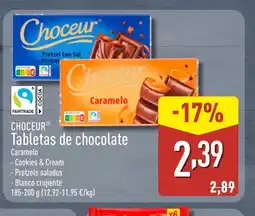 ALDI CHOCEUR Tabletas de chocolate oferta