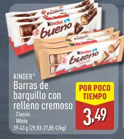 ALDI KINDER Barras debarquillo con relleno cremoso b oferta