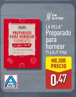 ALDI LA VILLA Preparado para hornear oferta