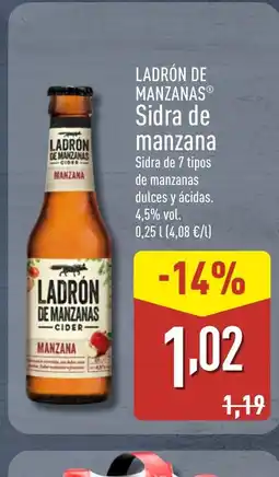 ALDI LADRÓN DE MANZANAS Sidra de manzana oferta