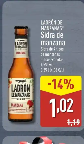 ALDI LADRÓN DE MANZANAS Sidra de manzana oferta