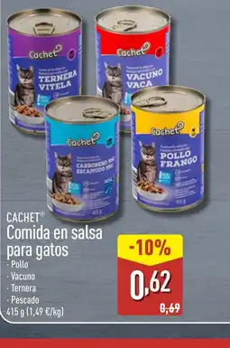 ALDI CACHET Comida en salsa para gatos oferta