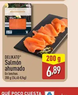 ALDI DELIKATO Salmón ahumado oferta