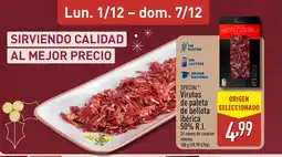 ALDI SPECIAL Virutas de paleta de bellota ibérica 50% R.I oferta