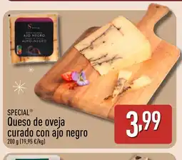 ALDI SPECIAL Queso de oveja curado con ajo negro oferta