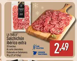 ALDI LA TABLA Salchichón ibérico extra oferta