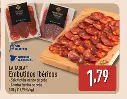 ALDI LA TABLA Embutidos ibéricos oferta