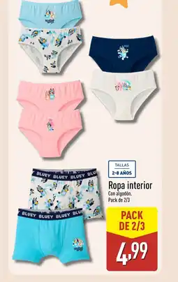 ALDI Ropa interior oferta