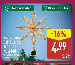 ALDI HOME CREATION Estrella de árbol de Navidad oferta