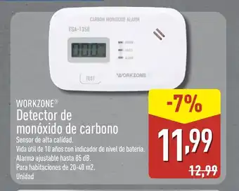 ALDI WORKZONE Detector de monóxido de carbono oferta