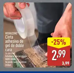 ALDI WORKZONE Cinta adhesiva de gel de doble oferta