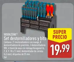 ALDI WORKZONE Set destornilladores y bits oferta