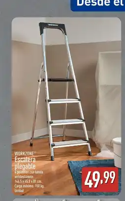 ALDI WORKZONE Escalera plegable oferta