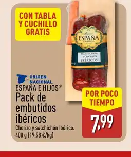 ALDI ESPAÑA E HIJOS Pack de embutidos ibéricos oferta