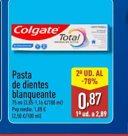 ALDI Pasta de dientes blanqueante oferta