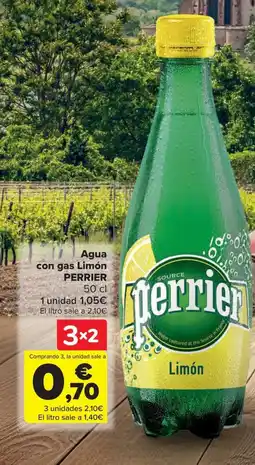 Carrefour PERRIER Agua con gas Limón oferta