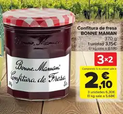 Carrefour BONNE MAMAN Confitura de fresa oferta
