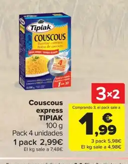 Carrefour TIPIAK Couscous express oferta