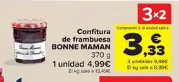 Carrefour BONNE MAMAN Confitura de frambuesa oferta