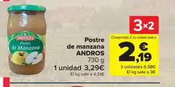 Carrefour ANDROS Postre de manzana oferta