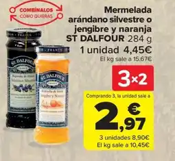 Carrefour ST. DALFOUR Mermelada arándano silvestre o jengibre y naranja oferta