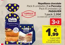 Carrefour PASQUIER Napolitana chocolate oferta