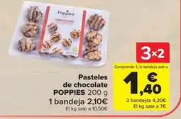 Carrefour POPPIES Pasteles de chocolate oferta
