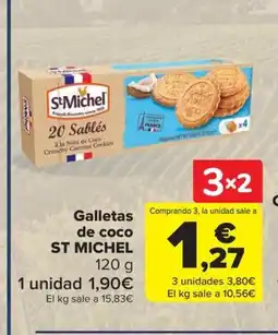 Carrefour ST MICHEL Galletas de coco oferta