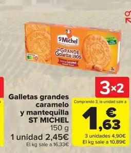 Carrefour ST MICHEL Galletas grandes caramelo y mantequilla oferta