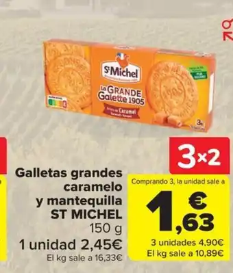 ST MICHEL Galletas grandes caramelo y mantequilla