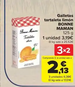 Carrefour BONNE MAMAN Galletas tartaleta limón oferta