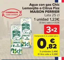 Carrefour MAISON PERRIER Agua con gas Chic Lemonjito o Citrus Fizz oferta